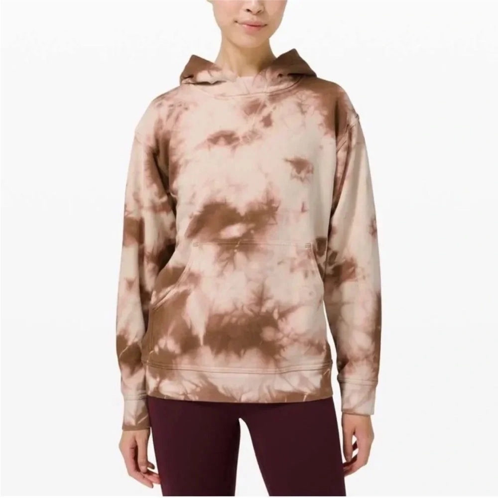 Lululemon All‎ Yours Tie Dye Cottom Clay Brown Hoodie Size 4